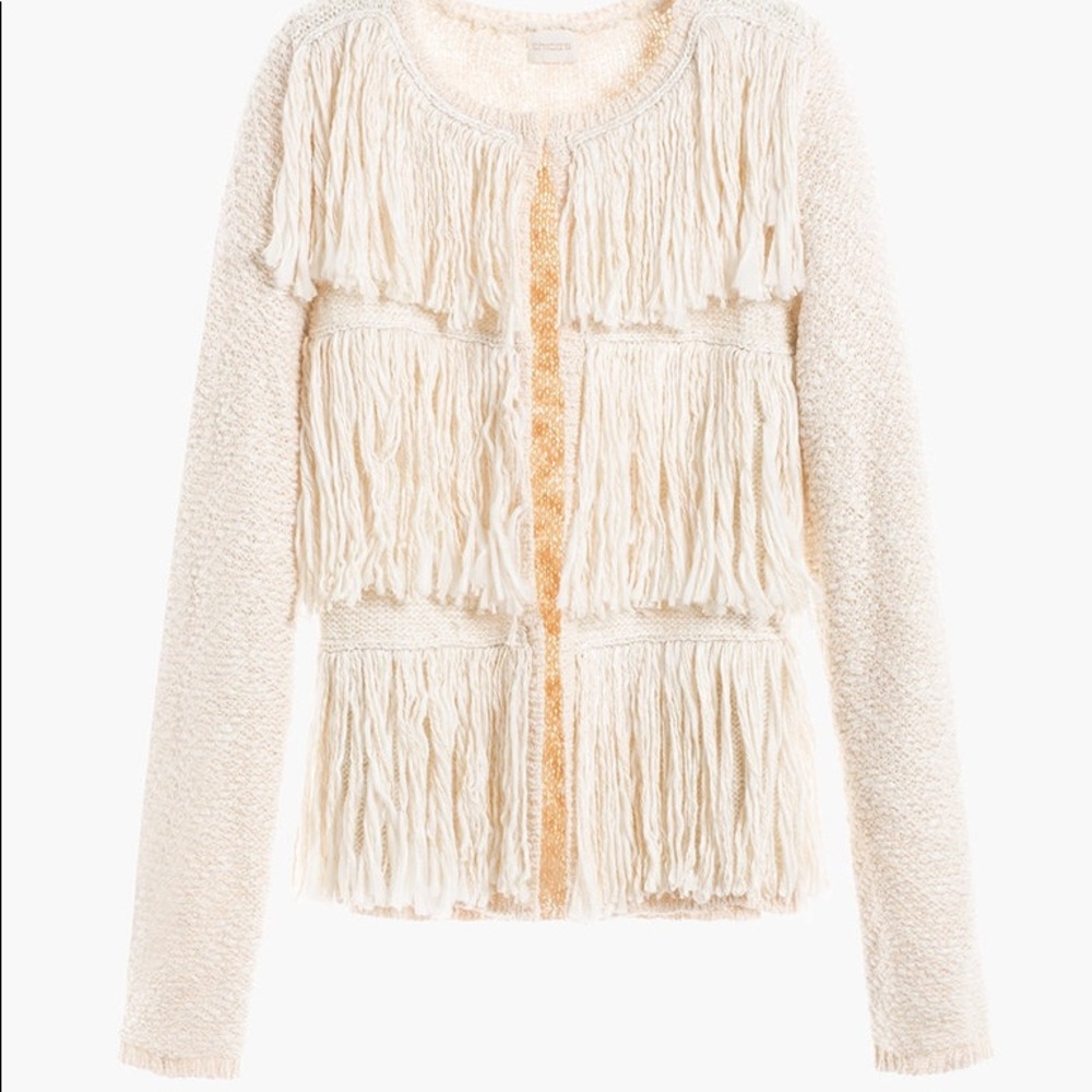 Chico's Kyleigh fringe cardigan